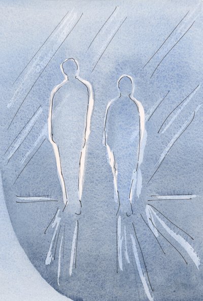 Jag såg dem nu renade, nu sanna helgon i härlighet., 2000 (w/c på papper) av Elizabeth Wang