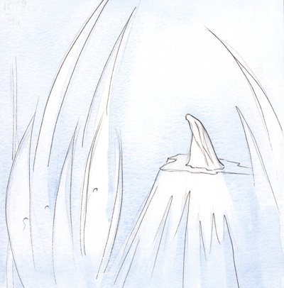 Vår välsignade fru ger all ära och tillbedjan till Gud, som varje varelse borde., 2001 (w/c på papper) av Elizabeth Wang