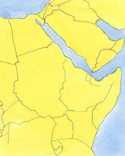 Vissa regeringar som borde tjäna Gud och skydda och hjälpa sitt folk, misslyckas med att göra det - och lever till och med i ohämmad lyx samtidigt som de ignorerar fattigdomen hos sitt eget folk., 2004 (w/c på papper) av Elizabeth Wang