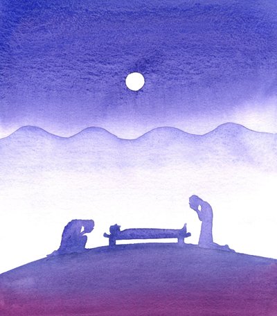 Det första dödsfallet, 2001 (w/c på papper) av Elizabeth Wang