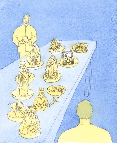 Kyrkans lära bör följas av alla katoliker, 2003 (w/c på papper) av Elizabeth Wang