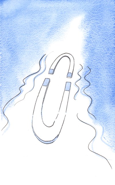Sanningen attraheras av sanningen som en magnet, 2002 (w/c på papper) av Elizabeth Wang