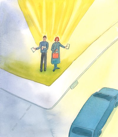 Vi är inte alla kallade till heltidsmissionsarbete; men vi borde alla hoppas kunna dela vår tro genom exempel och ibland ord, 2003 (w/c på papper) av Elizabeth Wang
