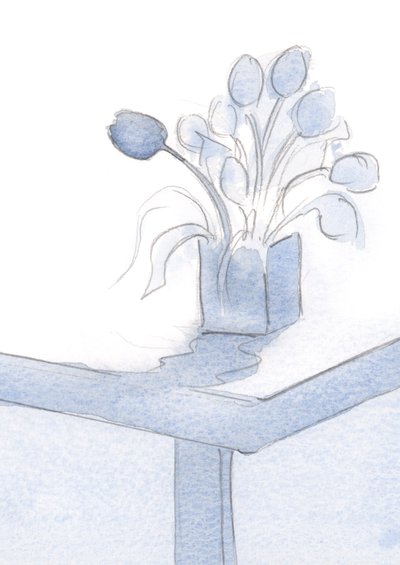 När vi ser Gud i himlen kommer vi att se den rena, oändliga, perfekta skönheten som denna naturliga skönhet hämtas från, 2001 (w/c på papper) av Elizabeth Wang