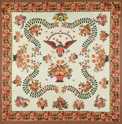 Quilt, ca 1825 (applicerad bomull) av Elizabeth Welsh