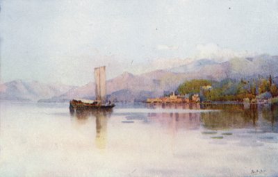 Bellagio, Comosjön (färg litho) av Ella Du Cane