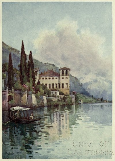 Gravedone, Lago di Como, Illustration från "De italienska sjöarna" av Richard Bagot av Ella Du Cane