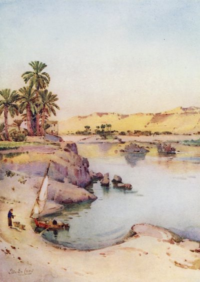 Islands of the First Cataract (färg litho) av Ella Du Cane