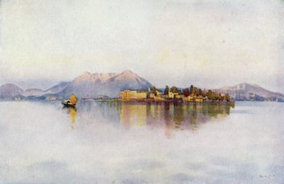 Isola Bella, Lago Maggiore (färg litho) av Ella Du Cane