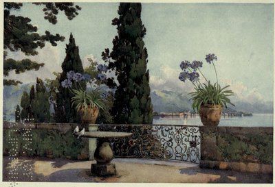 Pallanza från Isola Bella, Lago Maggiore, Illustration från 