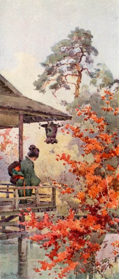 Titta på lönnarna (färg litho) av Ella Du Cane