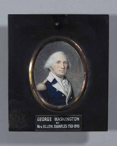 George Washington, förmodligen 1803 (akvarell på elfenben) av Ellen Sharples