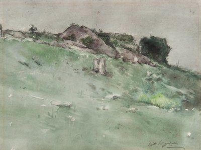 Grey Rock (akvarell på papper monterad på kartong) av Elliott Daingerfield