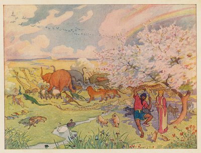 Noaks ark: Regnbågen (färglitografi) av Elmer Boyd Smith