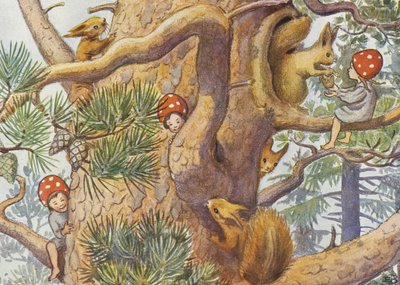 Elsa Beskow Tomtebobarnen 1937 Trädet av Elsa Beskow