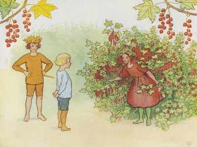 Lasse Liten I Trädgården 1923 av Elsa Beskow