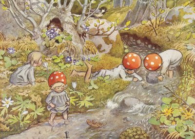 Tomtebobarnen Bäcken av Elsa Beskow