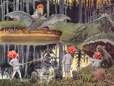 Tomtebobarnen Fladdermusen av Elsa Beskow