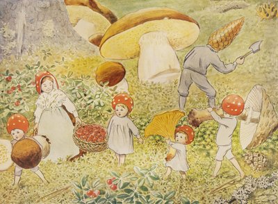 Tomtebobarnen Mushroom Kids av Elsa Beskow