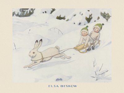Tomtebobarnen Snöharen av Elsa Beskow