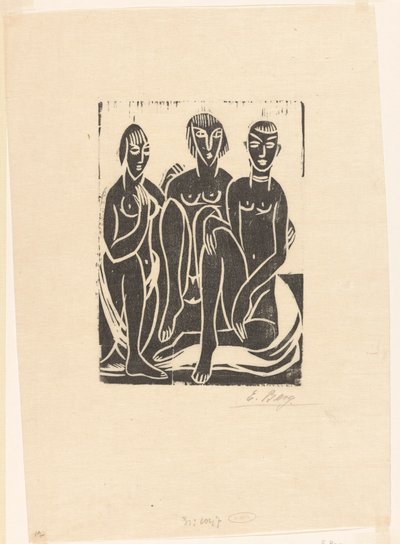 Tre kvinnor av Else Berg (signed by artist)