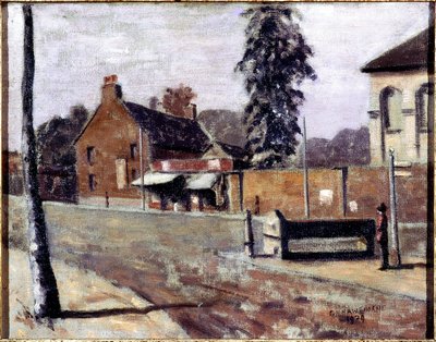 At The Edge of Epping (olja på duk) av Elwin Hawthorne