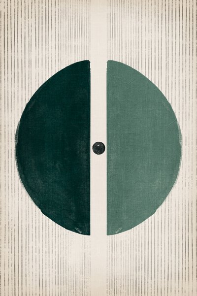 Minimalistisk delad grön cirkel av Ema Paraschiv