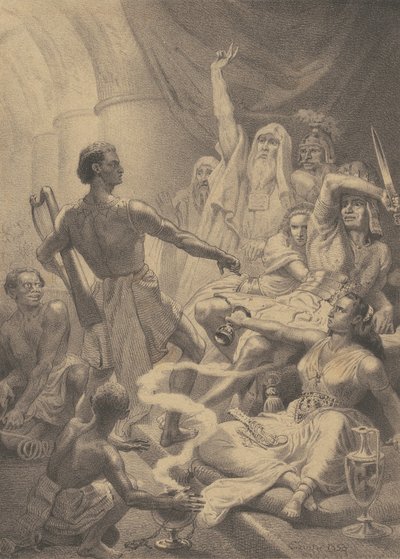 David spelar före Saul av Emanuel Gottlieb Leutze