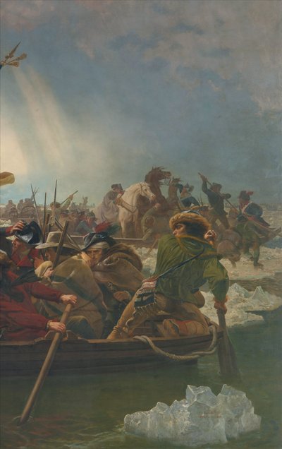 Washington korsar Delawarefloden, 25 december 1776 av Emanuel Gottlieb Leutze