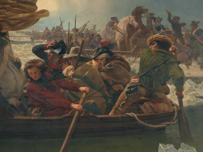 Washington korsar Delawarefloden, 25 december 1776 av Emanuel Gottlieb Leutze