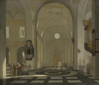 Interiör av en barockkyrka av Emanuel de Witte