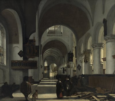 Interiör i en kyrka av Emanuel de Witte