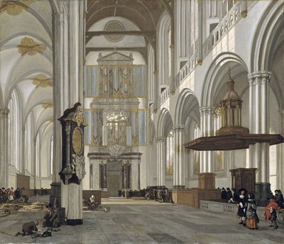 Interiören av den nya kyrkan, Amsterdam, 1657 av Emanuel de Witte