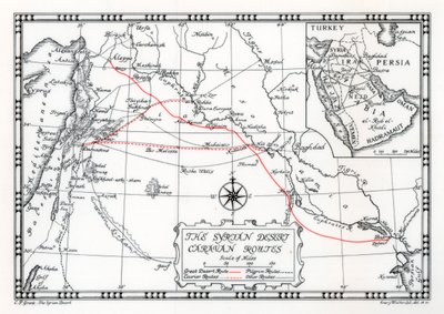 Karavan-, kurir- och pilgrimsleder i den syriska öknen, 1937 av Emery Walker