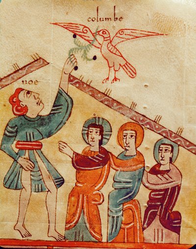 Noa tar olivkvisten från duvans näbb av Emeterio the Monk