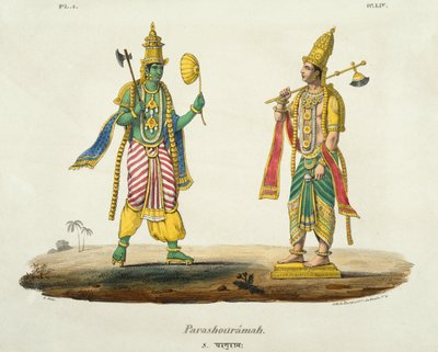 Parashurama, graverad av de Marlet och du Bouloi av Emil Beau