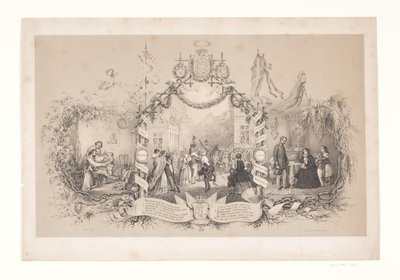 Jubileumsblad om truppernas återkomst efter kriget 1848-1850 av Emil Ditlev Bærentzen