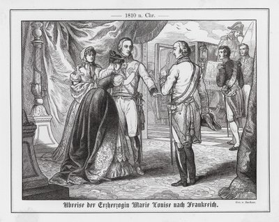 Ärkehertiginnan Marie Louise av Österrike avreser till Frankrike av Emil Eugen Sachsse