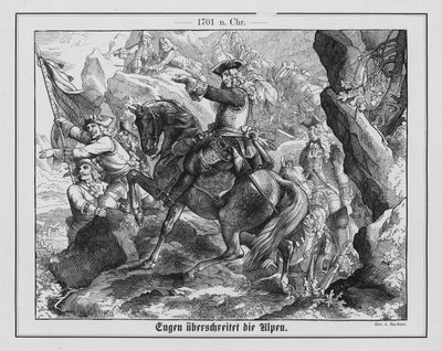 Prins Eugen av Savojen och den österrikiska armén korsar Alperna av Emil Eugen Sachsse