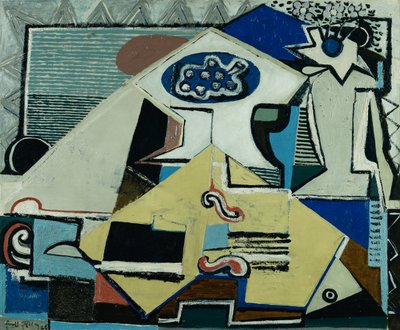 Still Life Cello; Nature Morte au Violoncelle av Emil Filla