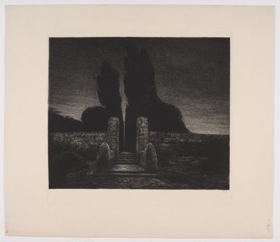 En kyrkogård. Kväll av Emil Krause