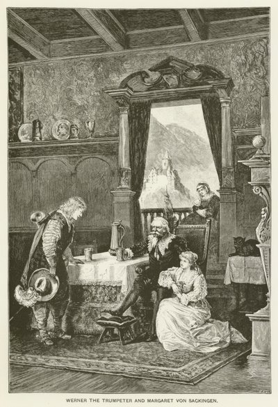 Werner trumpetaren och Margaret von Sackingen av Emil Limmer