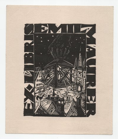 Ex Libris Emil Maurer (gravyr) av Emil Maurer
