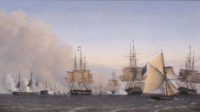 Slaget vid Reden den 2 april 1801 av Emil Normann