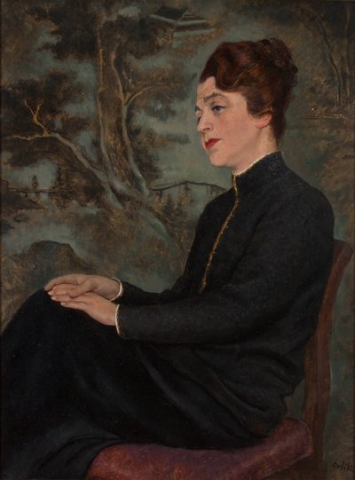 dam porträtt av Emil Orlik