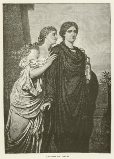 Antigone och Ismene av Emil Teschendorff