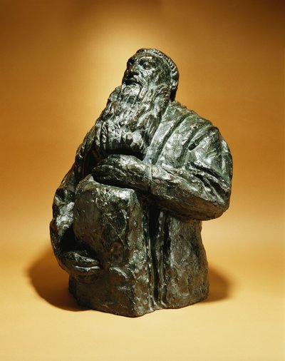 Rodin ser tillbaka; Rodin lutar sig tillbaka, 1909 av Emile Antoine Bourdelle