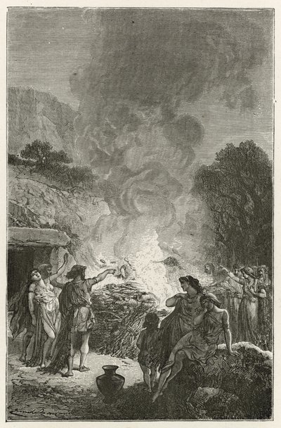 Begravning under järnåldern av Emile Antoine Bayard