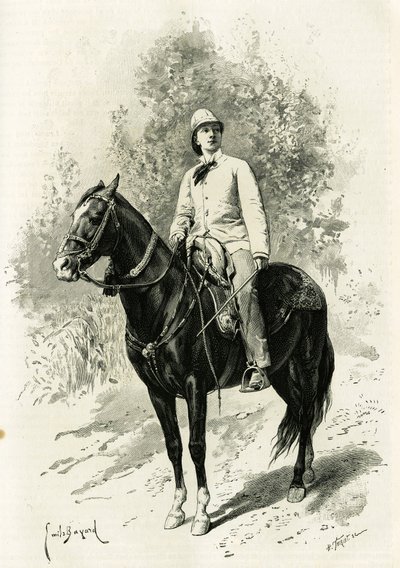 Porträtt av Jane Dieulafoy (nee Magre av Emile Antoine Bayard