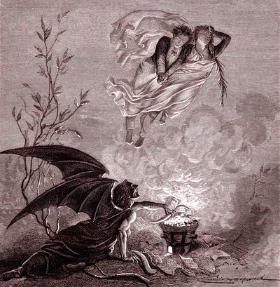 Självmordet. 1834 (gravyr) av Emile Antoine Bayard